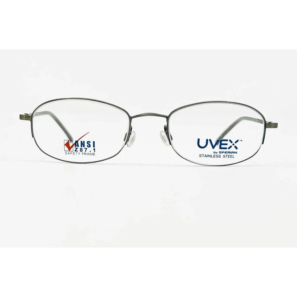 Uvex Safety Glasses Mens Pewter New ANSI Z87.1 Stainless Steel T275S 140